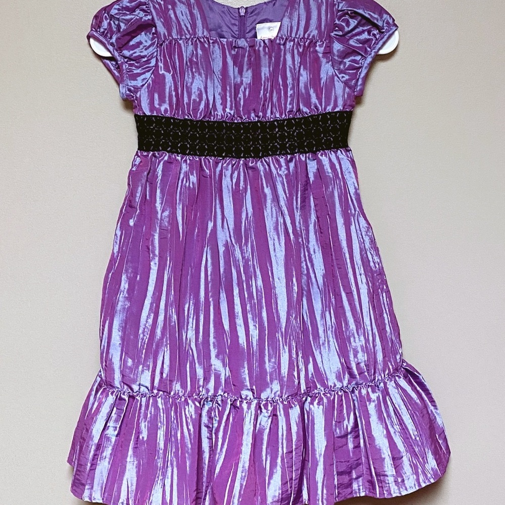 Hanna Andersson Purple Metallic Dress - 110 (5/6)